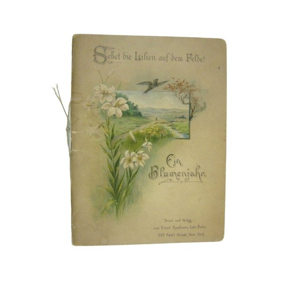 Sunday School German Calendar Book Geschenk Sonntagsschule Floral Druck Verlag - Picture 1 of 8